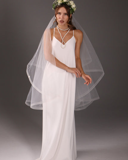 Horsehair Edge Bridal Veil | Double Layer Veil
