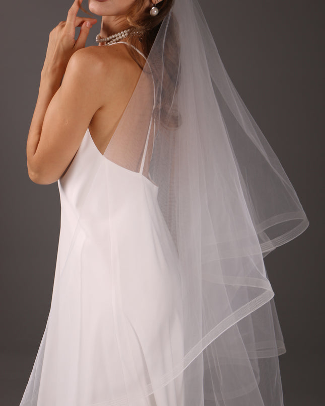 Horsehair Edge Bridal Veil | Double Layer Veil