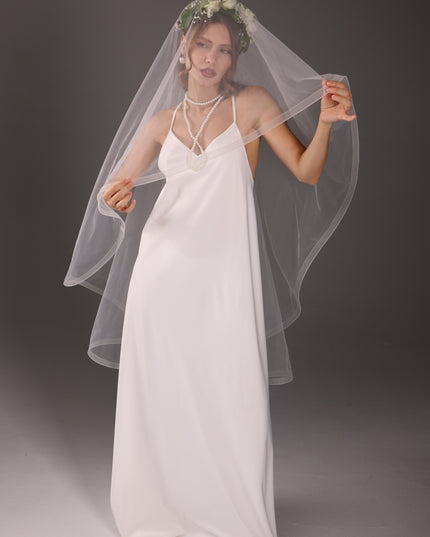 Horsehair Edge Bridal Veil | Double Layer Veil