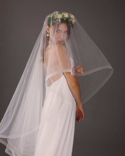 Horsehair Edge Bridal Veil | Double Layer Veil