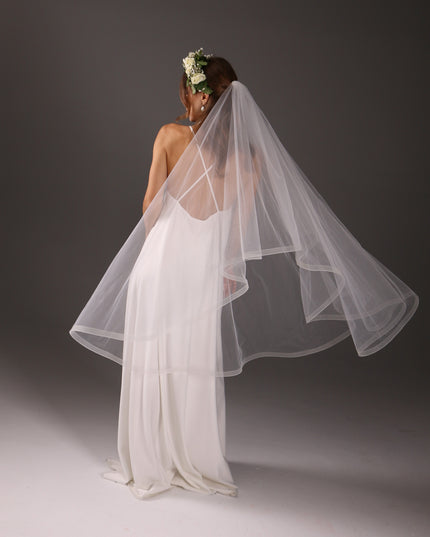 Horsehair Edge Bridal Veil | Double Layer Veil
